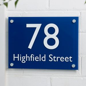 Acrylic House Sign Door Number Address Plaque 21cm x 30cm
