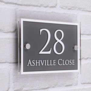 Acrylic House Sign Door Number Plaque - Burley 