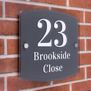 Acrylic House Sign Door Number Plaque - Hambleton 