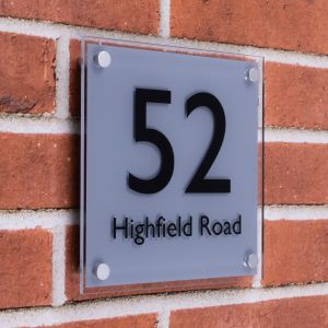 Acrylic House Sign Door Number Plaque - Uppingham 