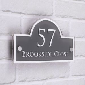 Acrylic House Sign Door Number Plaque - Whitwell