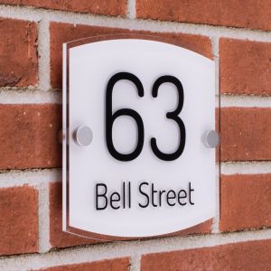 Acrylic House Sign Personalised Door Number Plaque - Rutland 