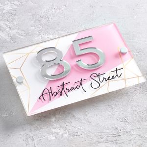 Abstract Contemporary Acrylic House Sign Door Number Plaque