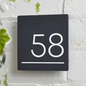 Contemporary Modern House Sign Door Number Plaque - Vittoria 
