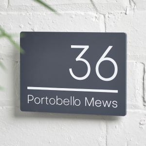 Contemporary House Sign Modern Door Number Acrylic House Sign Address Plaque - Tivoli 