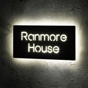 Illuminated LED House Sign Number