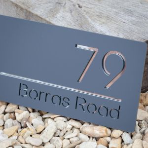 Modern Contemporary Floating Acrylic House Sign.