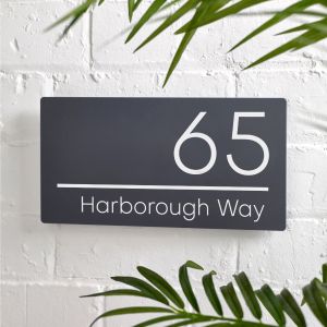 Modern Contemporary Large Rectangular Floating Acrylic House Sign