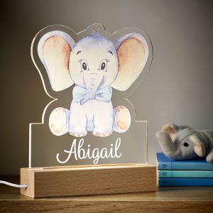 Personalised Elephant Childrens Night Light
