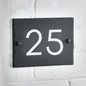 Slate House Sign Rustc Door Number Plaque - Snowdonia 15cm x 20cm