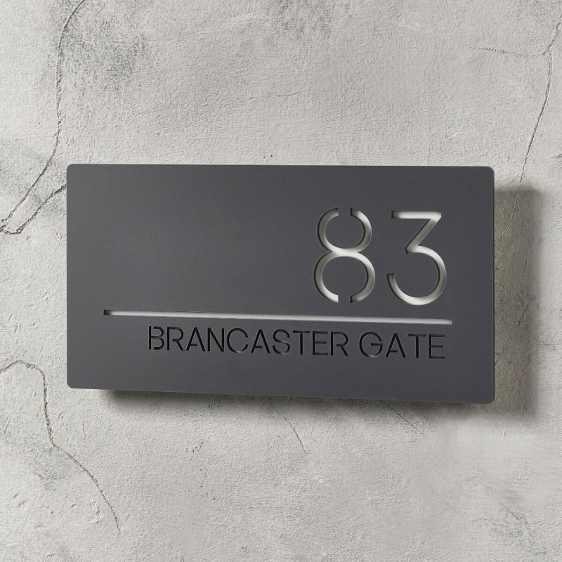 Illuminated LED House Signs Door Number 30cm x 15cm