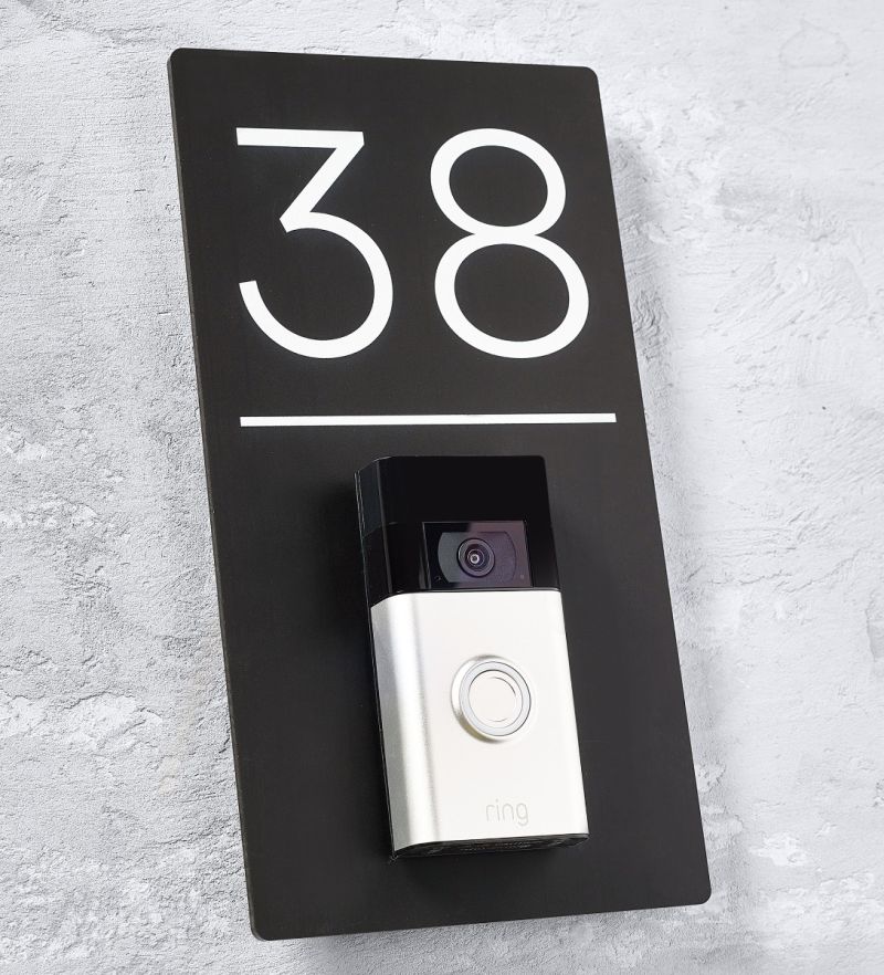 Ring Nest Video Doorbell House Number Sign