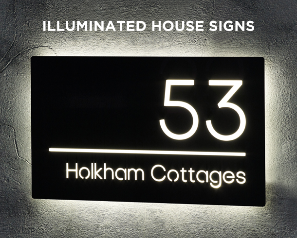 Illuminated LED House Sign