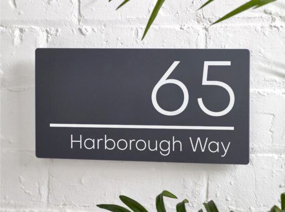 House Sign Floating House Number Plaque