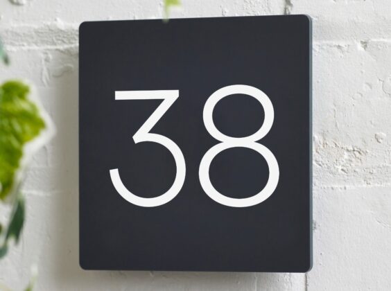 Modern House Sign Door Number Plaque - Venice