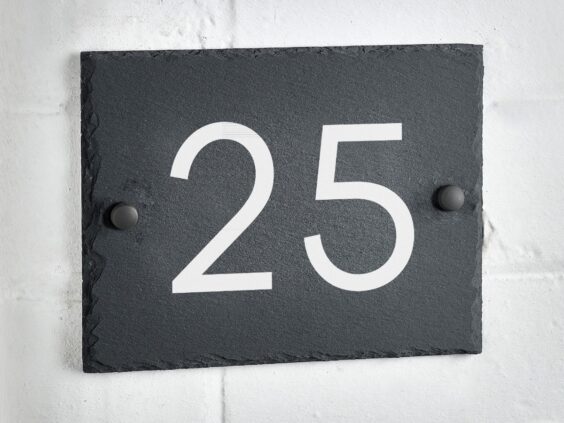 Slate House Sign Rustc Door Number Plaque - Snowdonia 15cm x 20cm