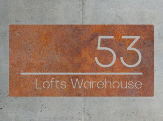Rust Effect House Sign 30cm x 15cm